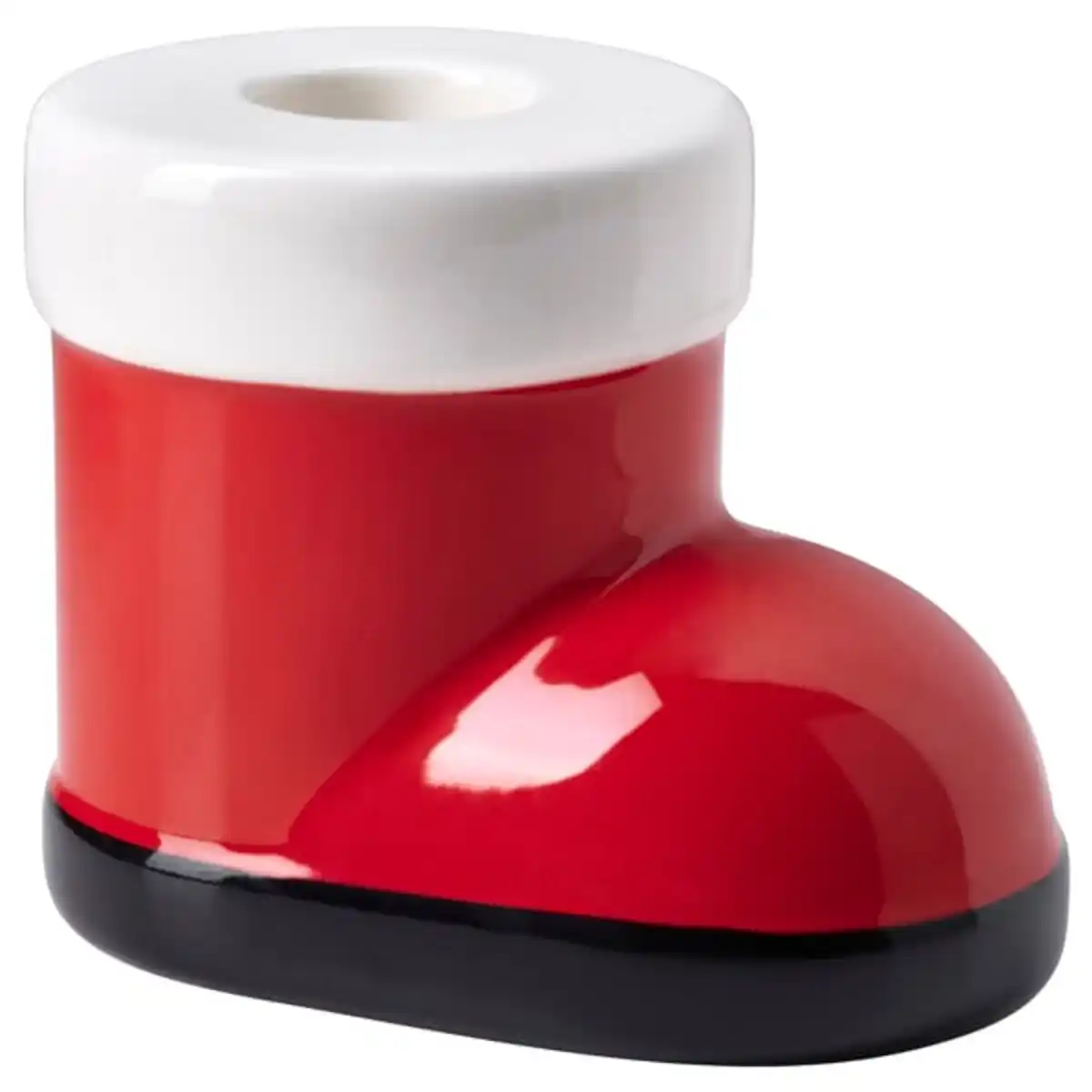 Bild 1 von VINTERFINT Kerzenständer, Nikolausstiefel rot/weiß, 7 cm