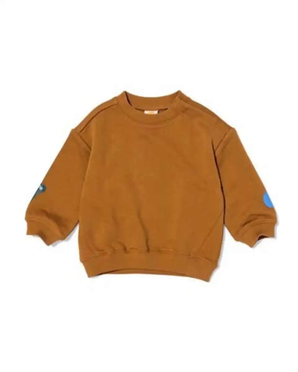 Bild 1 von Babypullover aus Sweatstoff, abstrakt braun