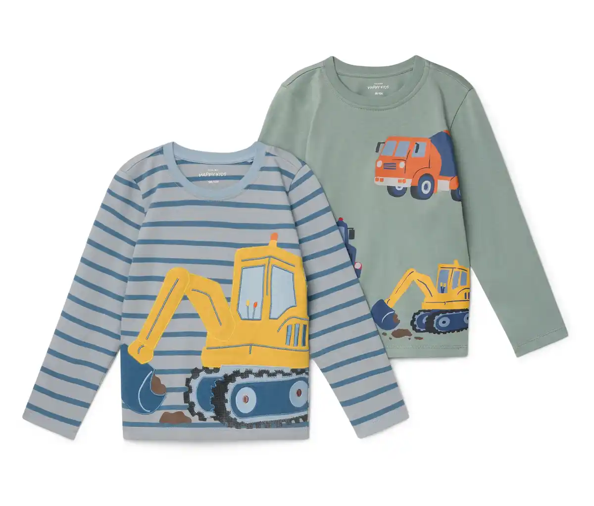 Bild 1 von 2 Kinder-Langarmshirts mit Applikation, blau und mint