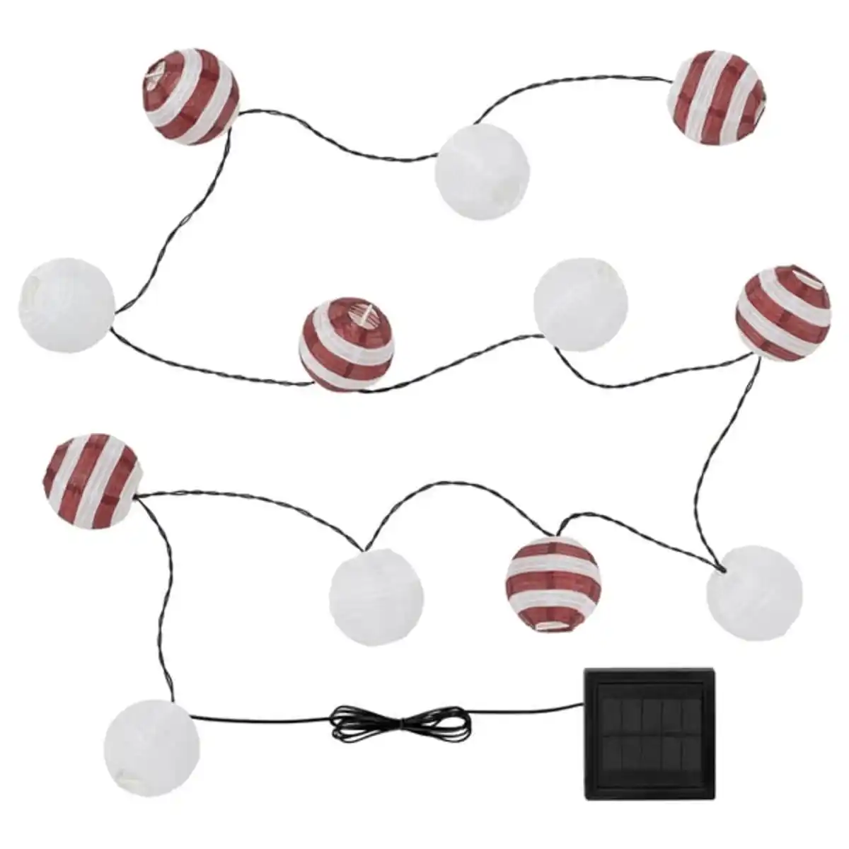 Bild 1 von SOLVINDEN Lichterkette (12), LED, solarbetrieben für draußen/rot Streifen