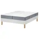 Bild 1 von LYNGÖR Boxspringbett, Vesteröy fest/mittelfest/hellblau weiß, 180x200 cm