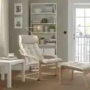 Bild 2 von POÄNG Sessel, Eichenfurnier weiß lasiert/Gunnared beige
