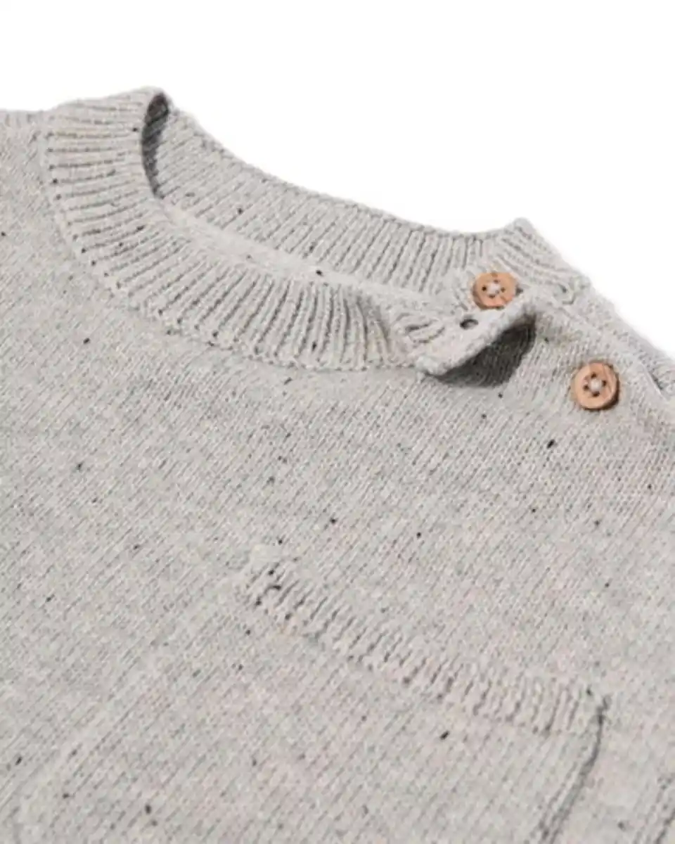 Bild 4 von Babypullover aus Feinstrick graumeliert