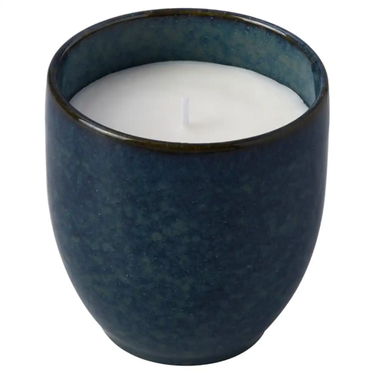 Bild 1 von PÄRLHÖNA Duftkerze im Keramikglas, Bergamotte &amp; weißer Tee blau, 40 Std.