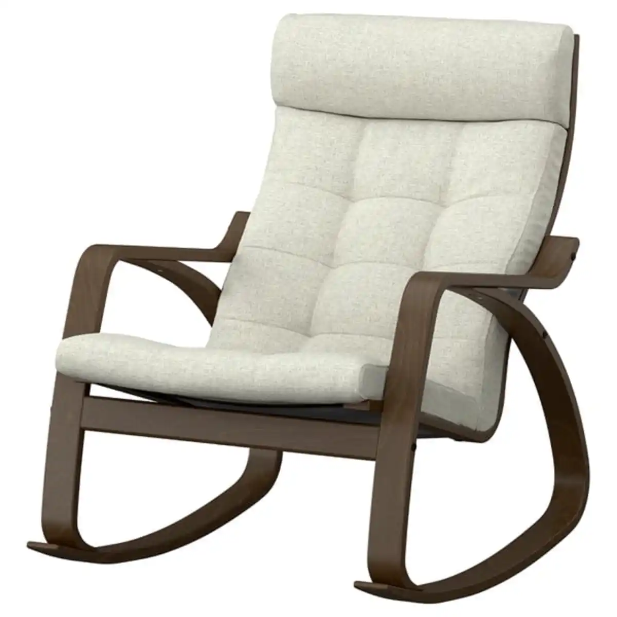 Bild 1 von POÄNG Schaukelstuhl, Nussbaumnachbildung/Gunnared beige