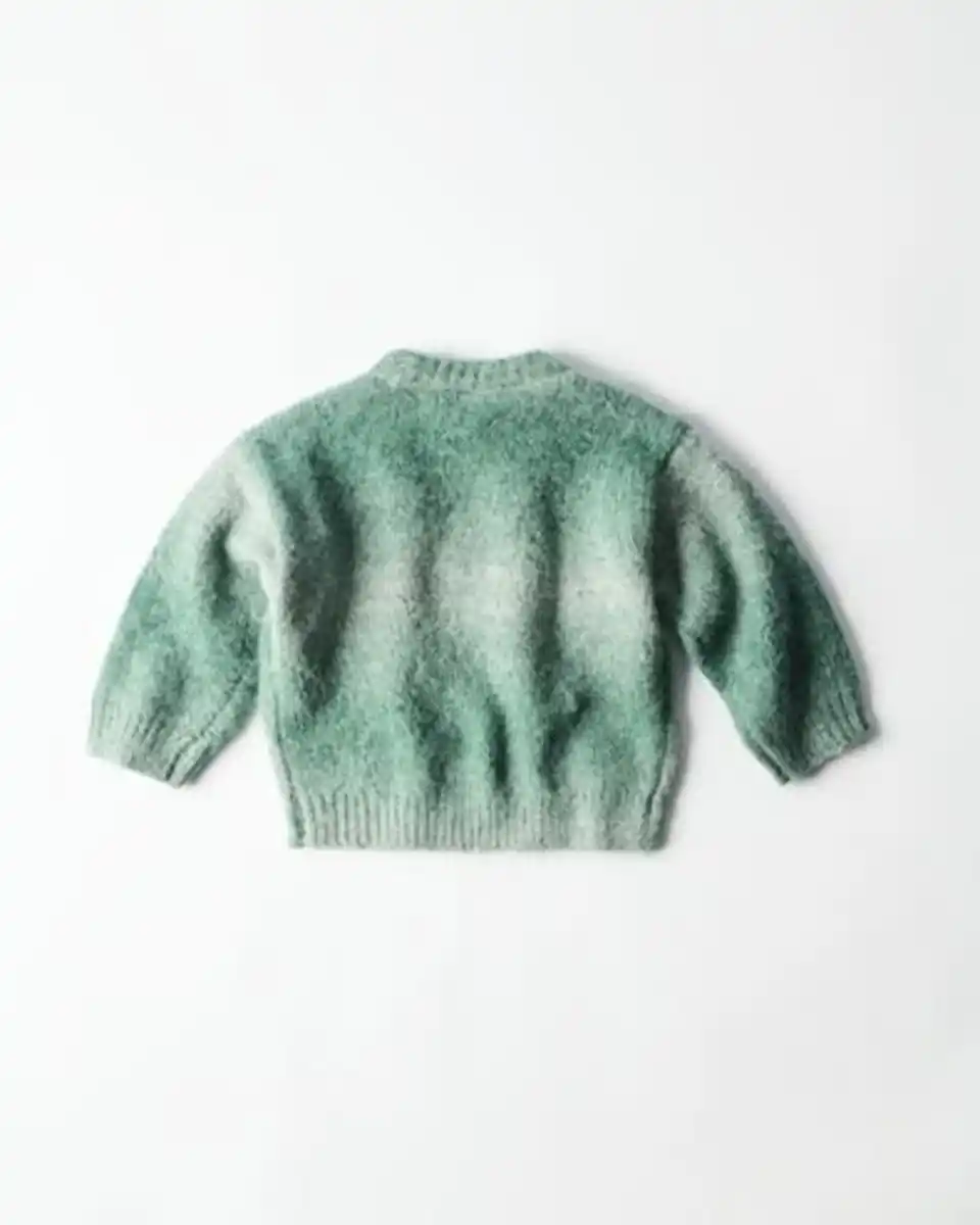 Bild 3 von Babypullover, Feinstrick, Farbverlauf grün