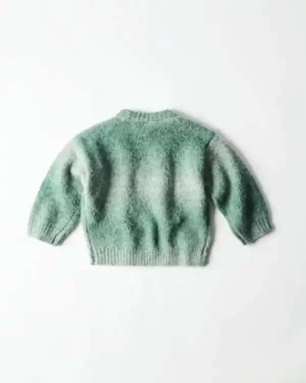 Bild 3 von Babypullover, Feinstrick, Farbverlauf grün