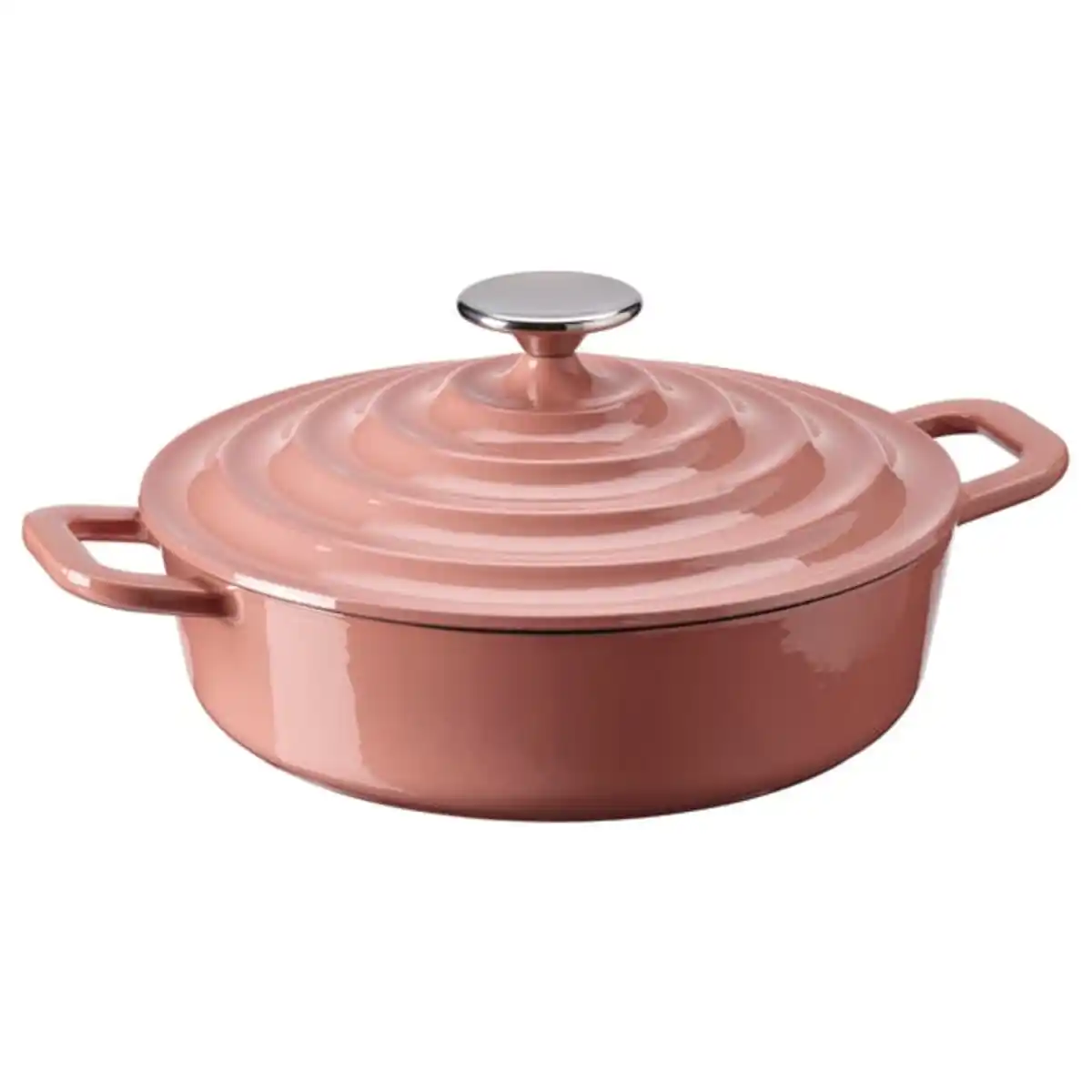 Bild 2 von VARDAGEN Topf mit Deckel, emailliertes Gusseisen hellrosa, 2.5 l