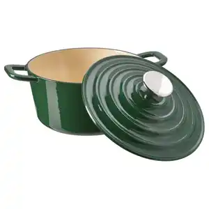 VARDAGEN Topf mit Deckel, emailliertes Gusseisen dunkel graugrün, 3 l