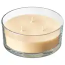 Bild 1 von LOTSFÅGEL Duftkerze im Glas, 3 Dochte, Pfirsich hellorange, 25 Std.