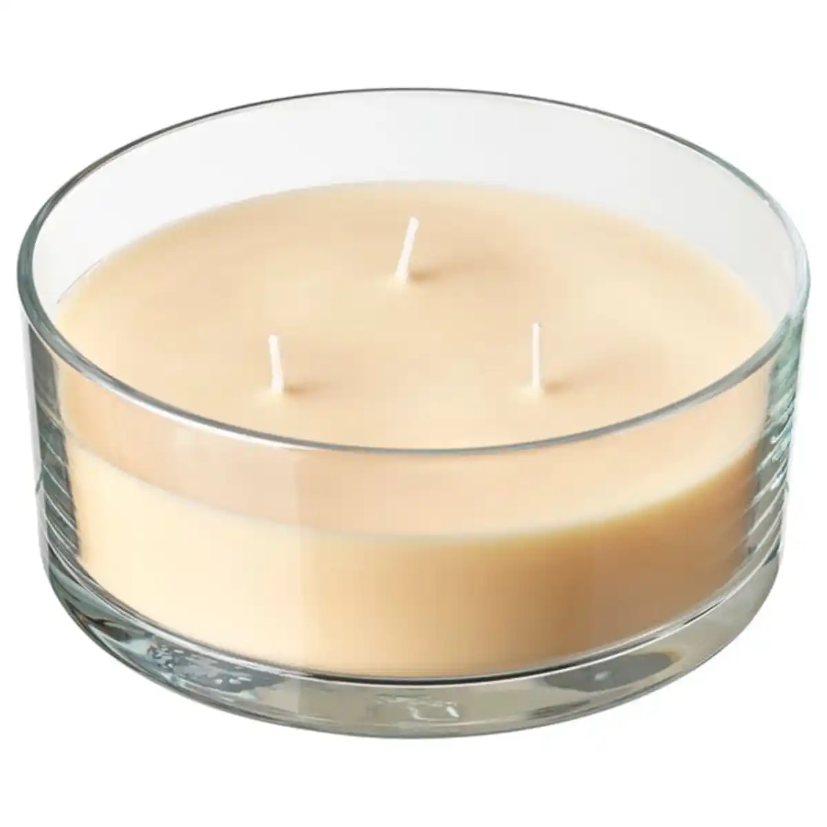 Bild 1 von LOTSFÅGEL Duftkerze im Glas, 3 Dochte, Pfirsich hellorange, 25 Std.