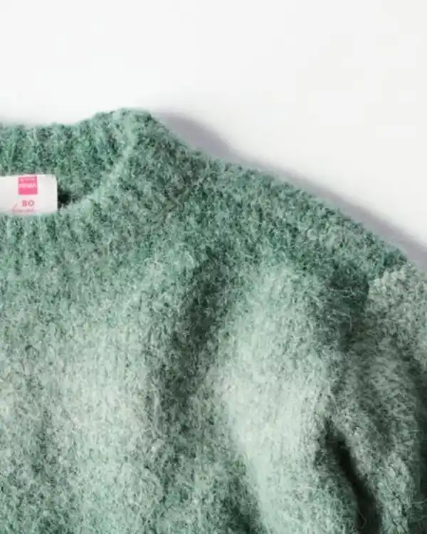 Bild 2 von Babypullover, Feinstrick, Farbverlauf grün