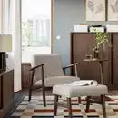 Bild 2 von EKENÄSET Sessel, Nussbaumnachbildung/Kilanda hellbeige