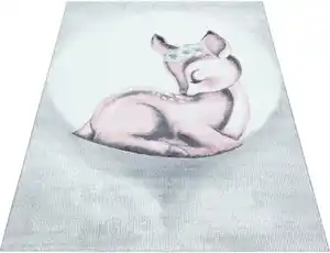 Ayyildiz Teppiche Kinderteppich Bambi 850, auch in rund erhältlich, rechteckig, Höhe: 11 mm, auch in rund, Rehkitz Motiv, Kurzflor