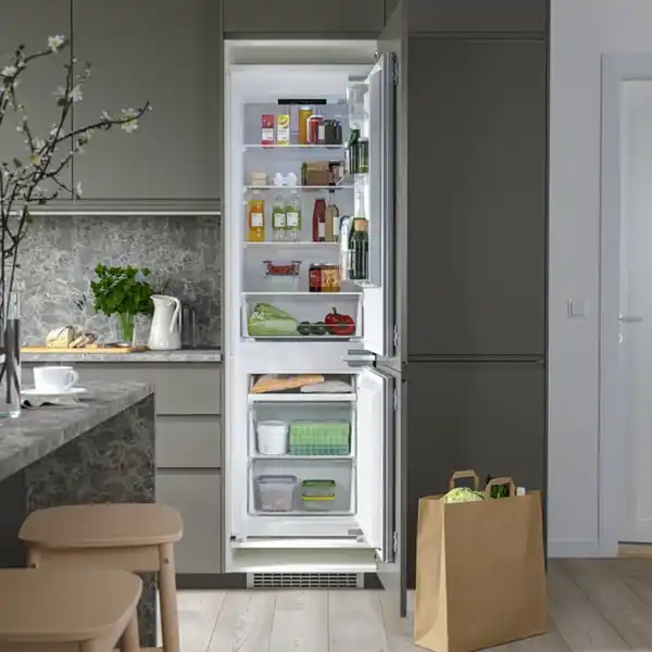 Bild 2 von RISNÄS Kühl-/Gefrierschrank, weiß/IKEA 500 integriert, 192/79 l