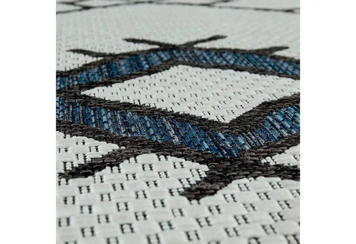 Bild 1 von Paco Home Teppich Kuba 124, rechteckig, Höhe: 4 mm, Flachgewebe, Rauten Design, In- und Outdoor geeignet, Wohnzimmer