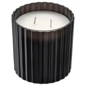 TOFSTÄRNA Duftkerze im Glas, 2 Dochte, Sandelholz &amp; Pat­schu­li schwarz, 50 Std.
