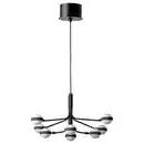 Bild 1 von STORSLINGA Kronleuchter 8-armig, LED, schwarz/weiß, 70 cm