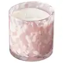 Bild 1 von KRONSÅNGARE Duftkerze im Glas, 2 Dochte, rosa Blüten/Punkte rosa, 50 Std.