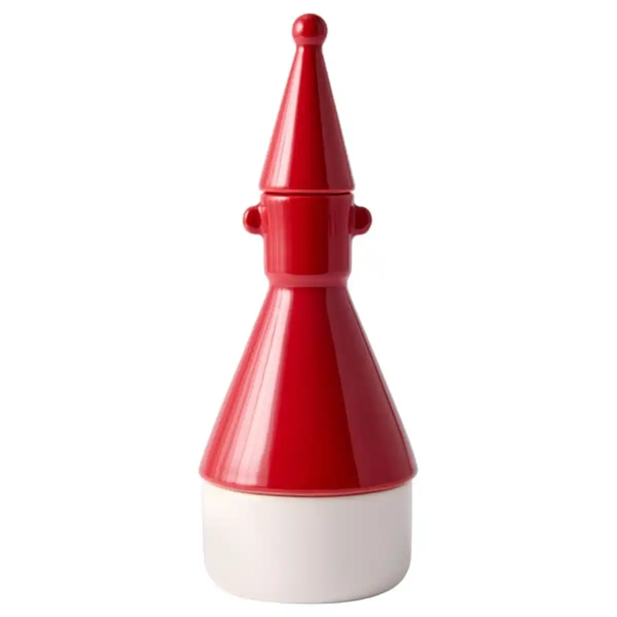 Bild 1 von VINTERFINT Kerzen-/Teelichthalter, weiß/rot, 22 cm