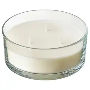 LOTSFÅGEL Duftkerze im Glas, 3 Dochte, Frische Wäsche weiß, 25 Std.