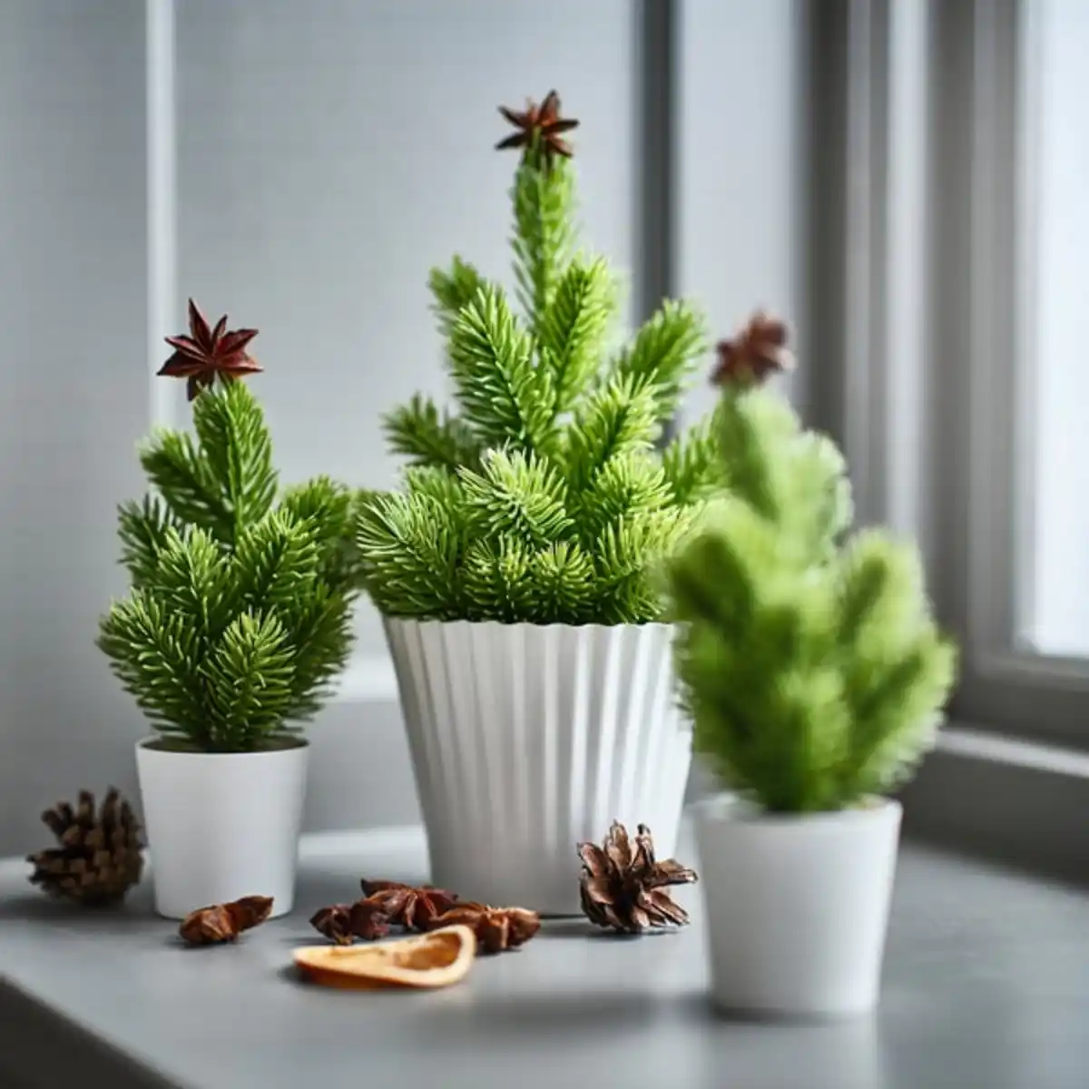 Bild 2 von VINTERFINT Topfpflanze, künstlich, drinnen/draußen Weihnachtsbaum/grün, 6 cm