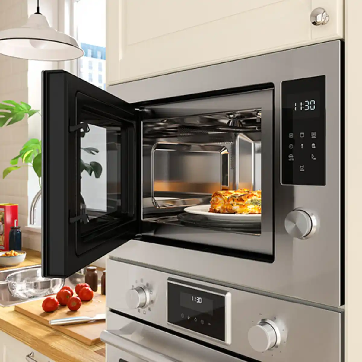Bild 4 von STENABY Einbaumikrowelle, Grillfunktion IKEA 500/stahlfarben