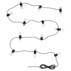 SVARTRÅ Lichterkette (12), LED, schwarz/für draußen