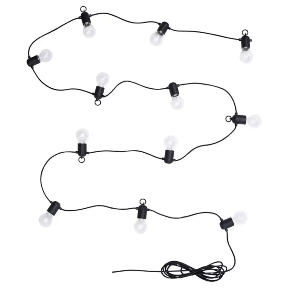 Bild 1 von SVARTRÅ Lichterkette (12), LED, schwarz/für draußen