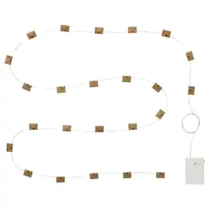 STRÅLA Lichterkette, LED, Kuvert batteriebetrieben/rot, 2.80 m