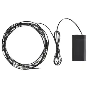 STRÅLA Lichterkette, LED, batteriebetrieben/für draußen schwarz