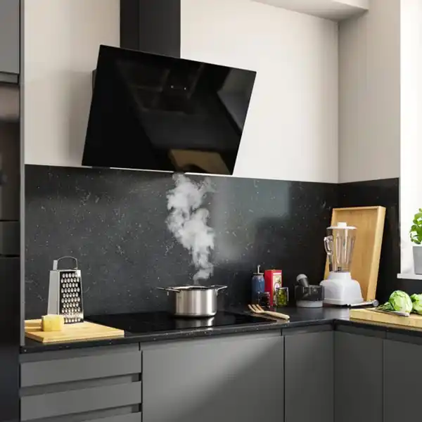 Bild 2 von KNUVEBO Dunstabzugshaube f Wandmontage, IKEA 500 schwarz, 70 cm