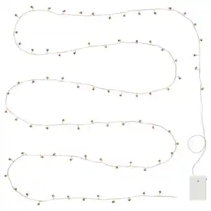 STRÅLA Lichterkette, LED, Glockenform batteriebetrieben/messingfarben, 4.5 m