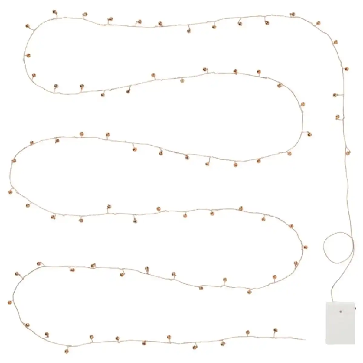 Bild 1 von STRÅLA Lichterkette, LED, Glockenform batteriebetrieben/messingfarben, 4.5 m