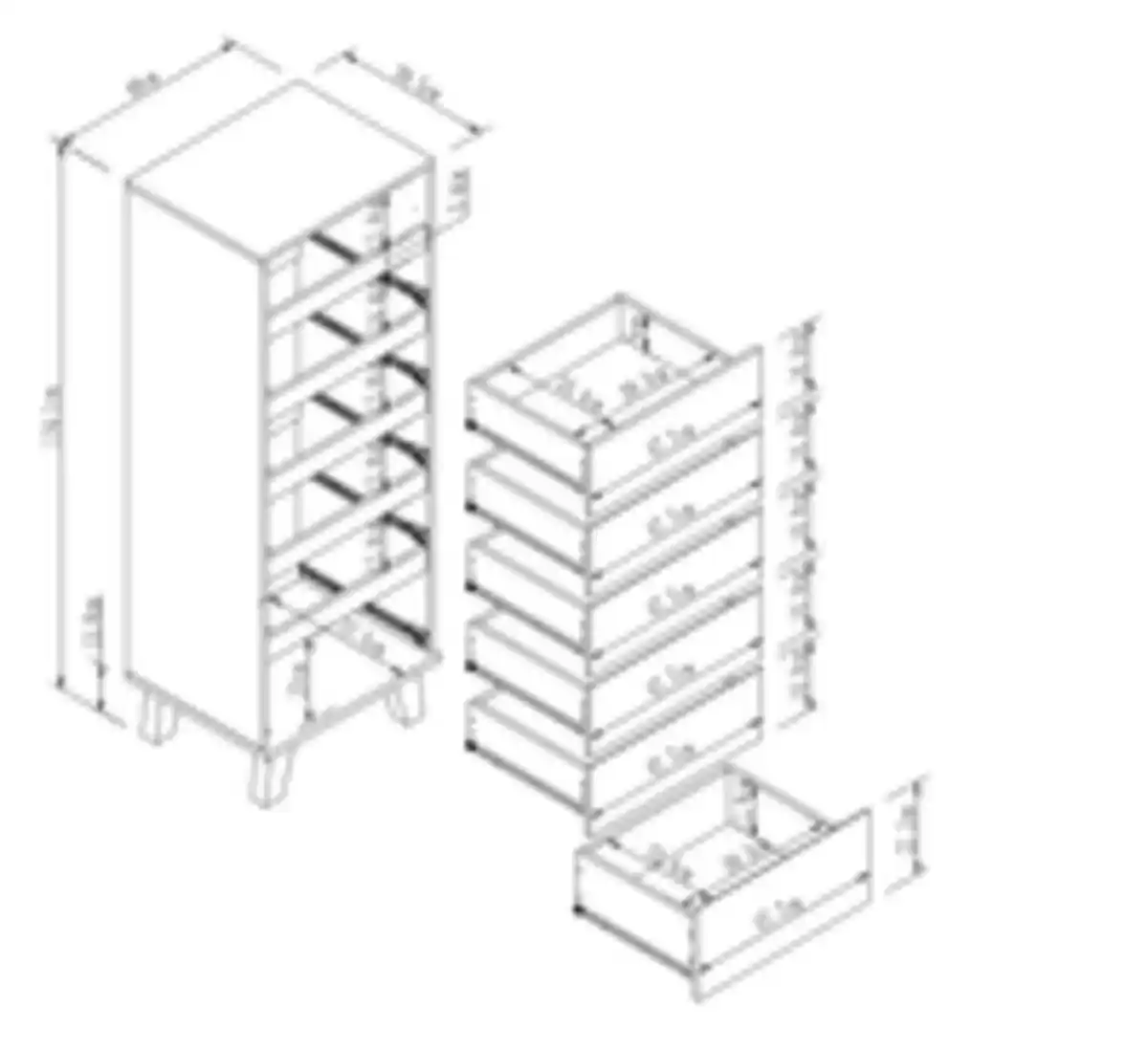 Bild 4 von Better Home Kommode mit 6 Schubladen, ca. 48 x 39,5 x 134,3 cm