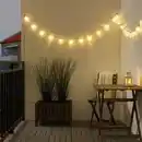 Bild 2 von SOLARVET Lichterkette (24), LED, für draußen solarbetrieben/Kugel weiß
