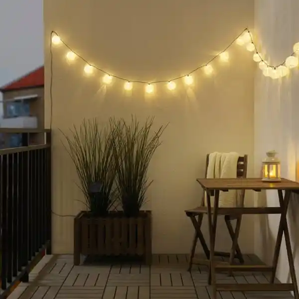 Bild 2 von SOLARVET Lichterkette (24), LED, für draußen solarbetrieben/Kugel weiß