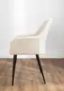 Bild 3 von Prestige Home Living Indoor 2er-Set Esszimmerstuhl, gepolstert aus Samtbezug mit Metallstruktur, ca. 61 x 59 x 85 cm - Beige