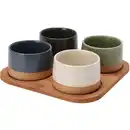 Bild 1 von Excellent Houseware Snackschalen, Mehrfarbig, Keramik, 22x1x22 cm, Essen & Trinken, Geschirr, Schalen & Schüsseln
