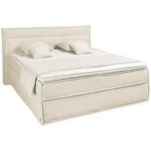 Musterring Boxspringbett Justb!, Creme, Kunststoff, Textil, H2, 7-Zonen, Höhe ca. 25 cm, 180x200 cm, Dgm, Stoffauswahl, in verschiedenen Größen erhältlich, Matratze Härtegraden erhältlich, Schl