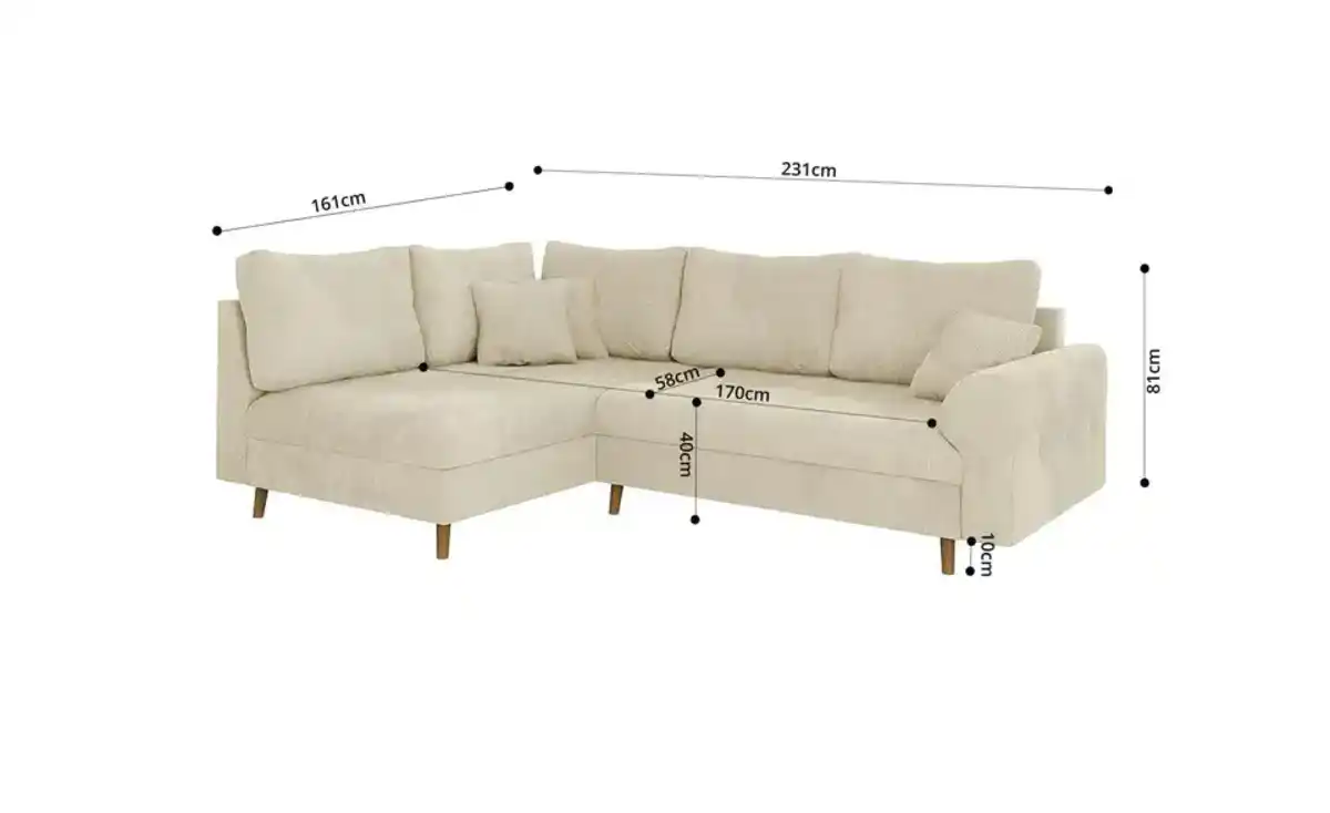 Bild 2 von S-STYLE Ecksofa mit Hocker Trygve