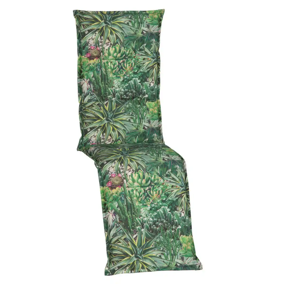 Bild 1 von Gardenson Relaxsesselauflage, Grün, Textil, Kaktus, Füllung: Schaumstoff, Fleece,Schaumstoff, Fleece, rechteckig, 46x8x170 cm, formstabil, für den Außenbereich geeignet, UV-beständig, mittels B