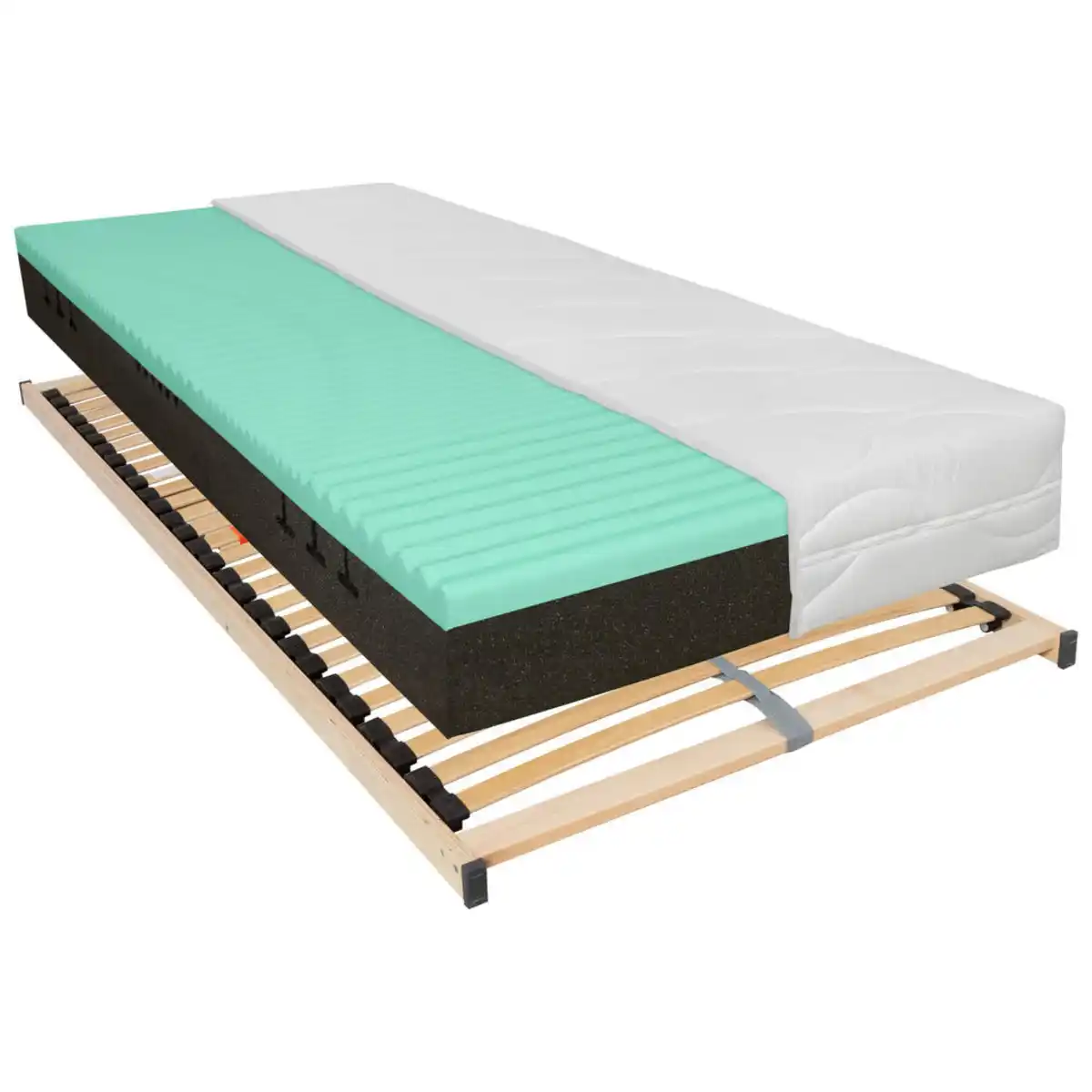 Bild 1 von Boxxx Matratzenset, Holz, 2-teilig, Birke, Schichtholz, H2 + H3, Höhe ca. 16 cm, 80x200 cm, Lga, Textiles Vertrauen - Oeko-Tex®, Hohenstein, Made in Germany, Härtegradauswahl, Bezug abnehmbar/wasc
