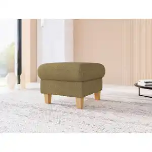 Sit & More Hocker Glendale E, Olivgrün, Holz, Eiche, massiv, quadratisch, 58x48x58 cm, Goldenes M, Oeko-Tex® Standard 100, Made in Europe, DGM-Klimapakt, Stauraum, Wohnzimmer, Hocker, Sitzhocker