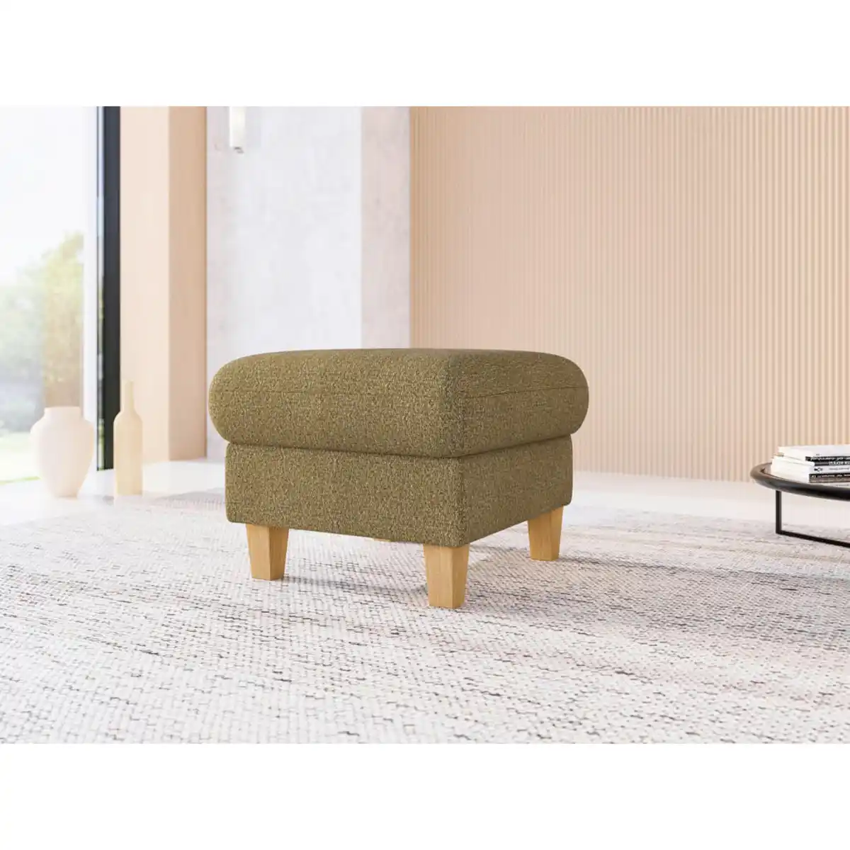 Bild 1 von Sit & More Hocker Glendale E, Olivgrün, Holz, Eiche, massiv, quadratisch, 58x48x58 cm, Goldenes M, Oeko-Tex® Standard 100, Made in Europe, DGM-Klimapakt, Stauraum, Wohnzimmer, Hocker, Sitzhocker