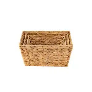 Echtwerk Aufbewahrungsboxen-Set, Natur, Holz, Wasserhyazinthe, Ordnen & Aufbewahren, Aufbewahrungsboxen