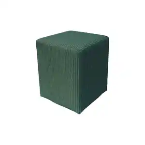 Mid.you Pouf Time, Dunkelgrün, Textil, Füllung: Polyetherschaumkern, 35x46x35 cm, Made in EU, Wohnzimmer, Hocker, Poufs