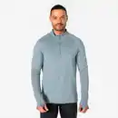 Bild 1 von KIPRUN Laufshirt langarm Herren 1/2 Reißverschluss - Run 500 Warm grau