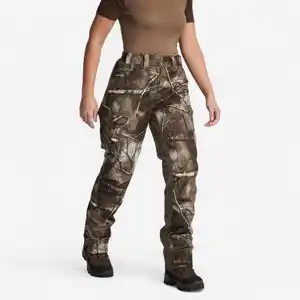SOLOGNAC Jagd-Regenhose Treemetic 500 Damen warm wasserdicht geräuscharm Camouflage