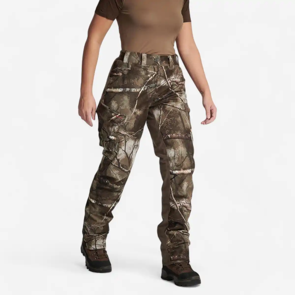Bild 1 von SOLOGNAC Jagd-Regenhose Treemetic 500 Damen warm wasserdicht geräuscharm Camouflage